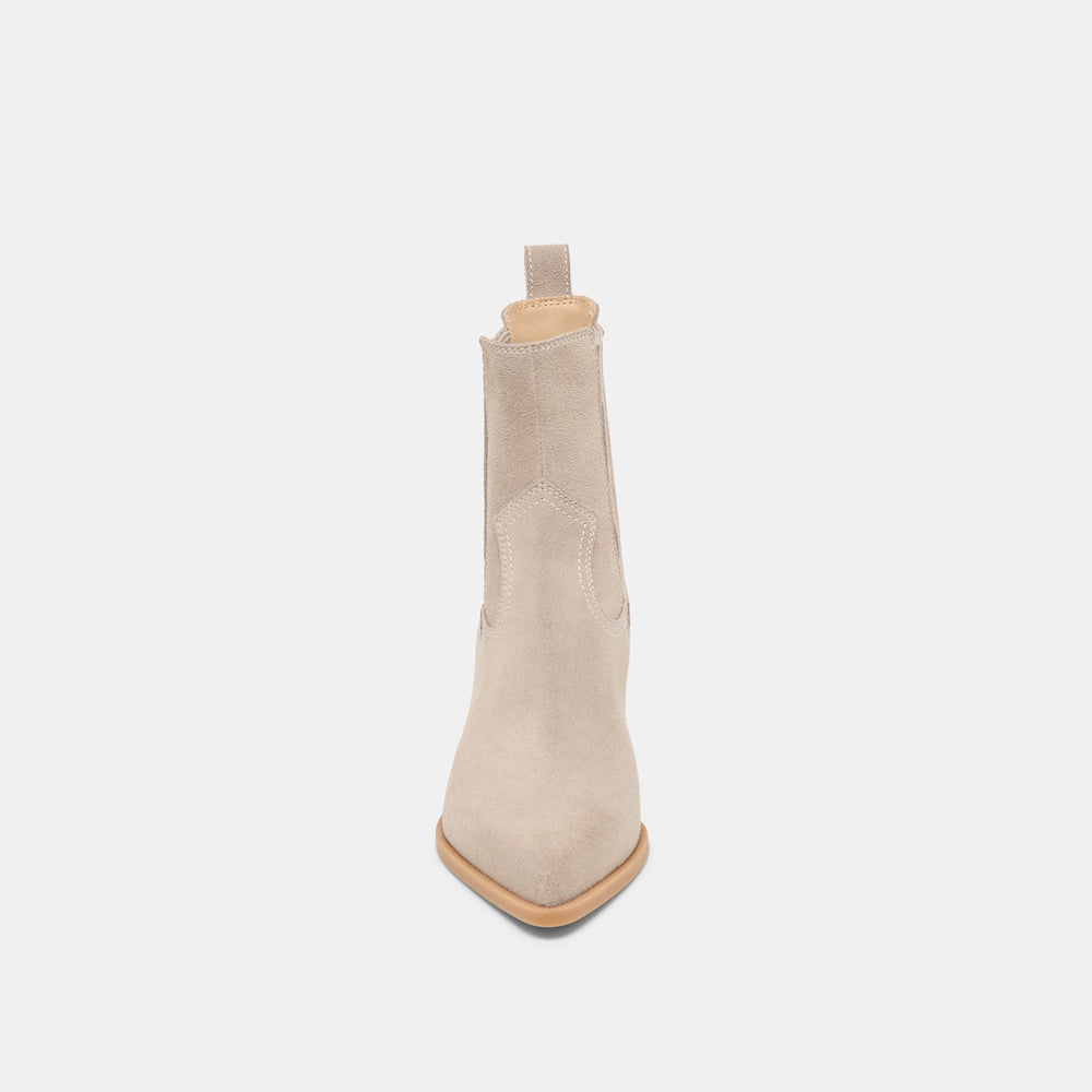 Dolce Vita SHOES | Slim Taupe Suede Booties