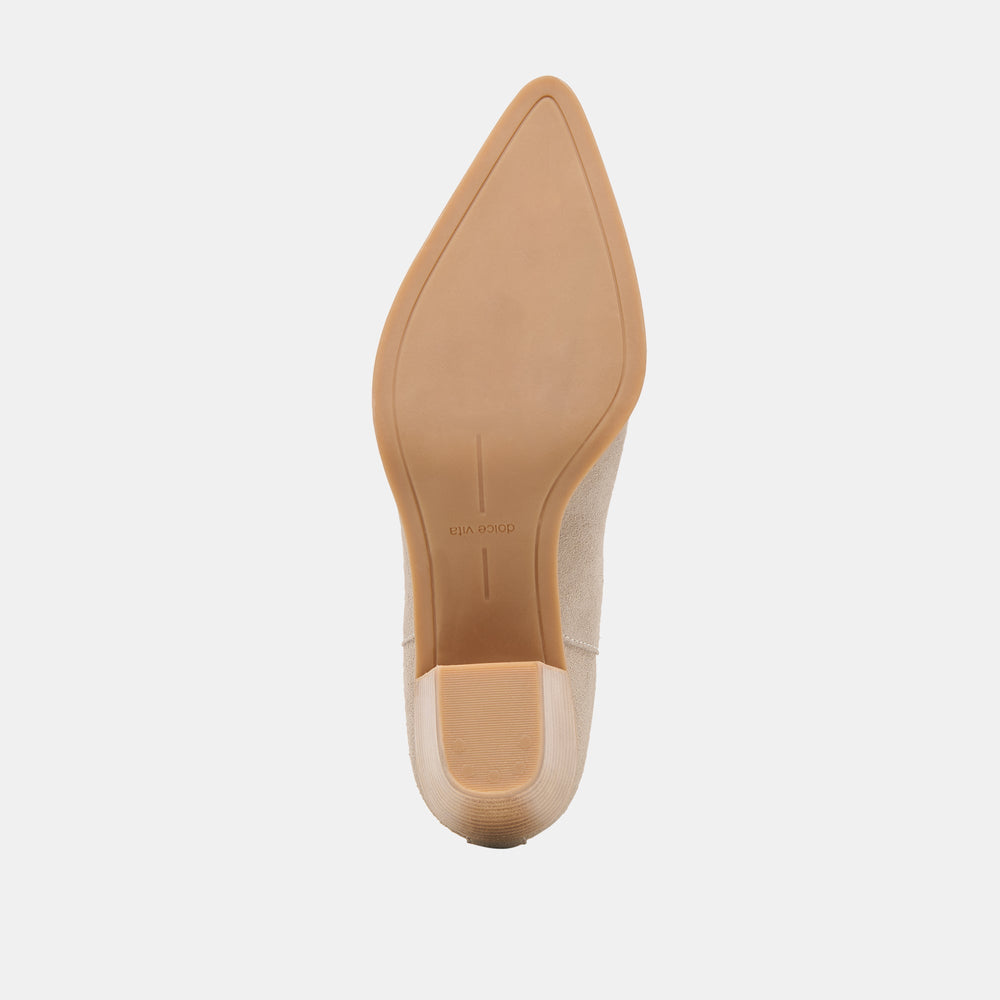 Dolce Vita SHOES | Slim Taupe Suede Booties