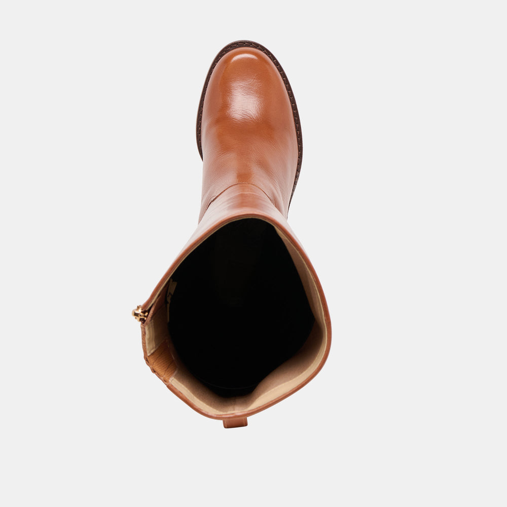 Dolce Vita SHOES | Lucyle Tan Leather Wide Calf Boots