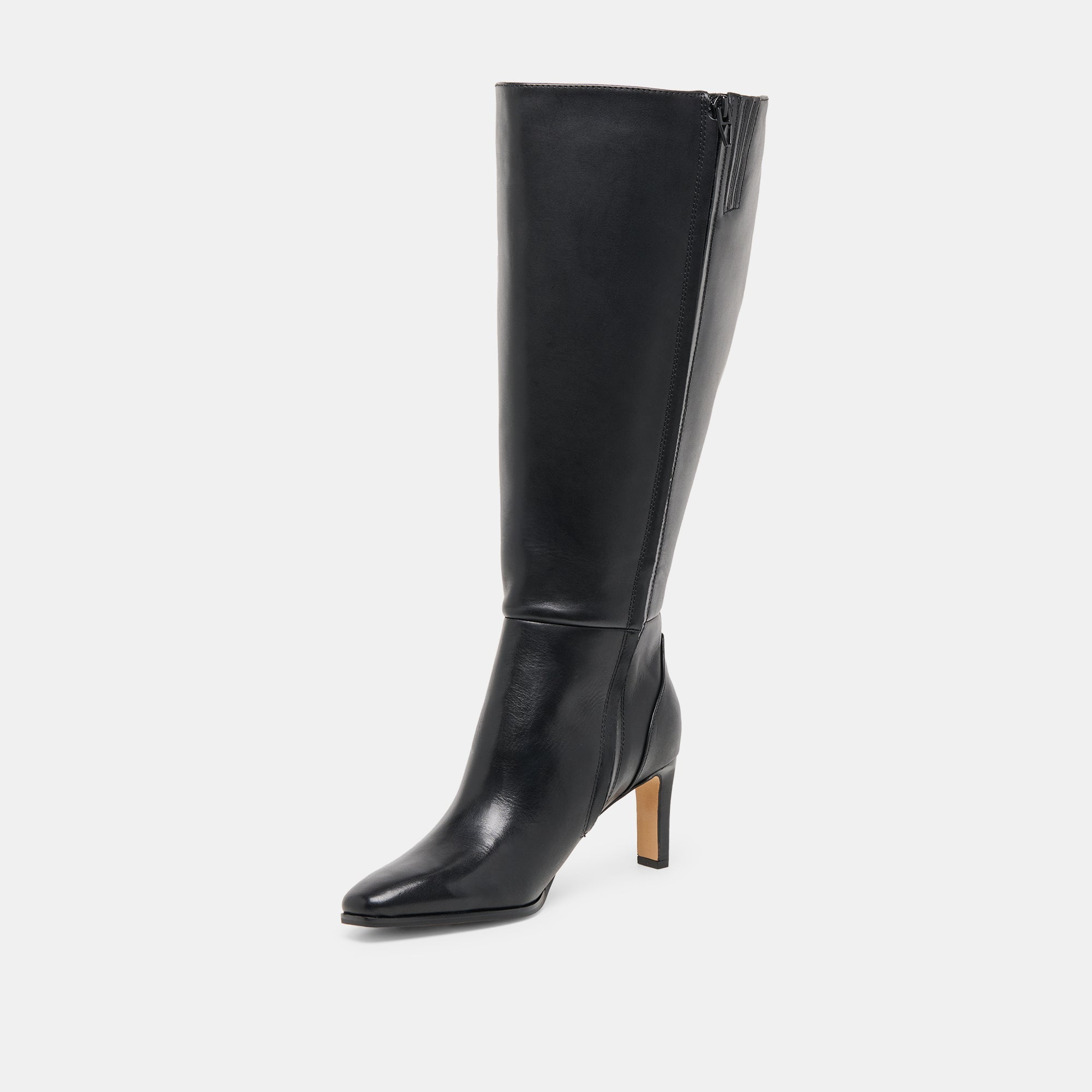 Dolce Vita SHOES | Emmi Black Leather Extra Wide Calf Boots