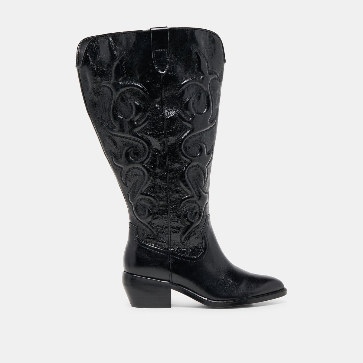 Dolce Vita SHOES | Mirla Black Leather Extra Wide Calf Boots