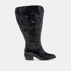 Dolce Vita SHOES | Mirla Black Leather Extra Wide Calf Boots