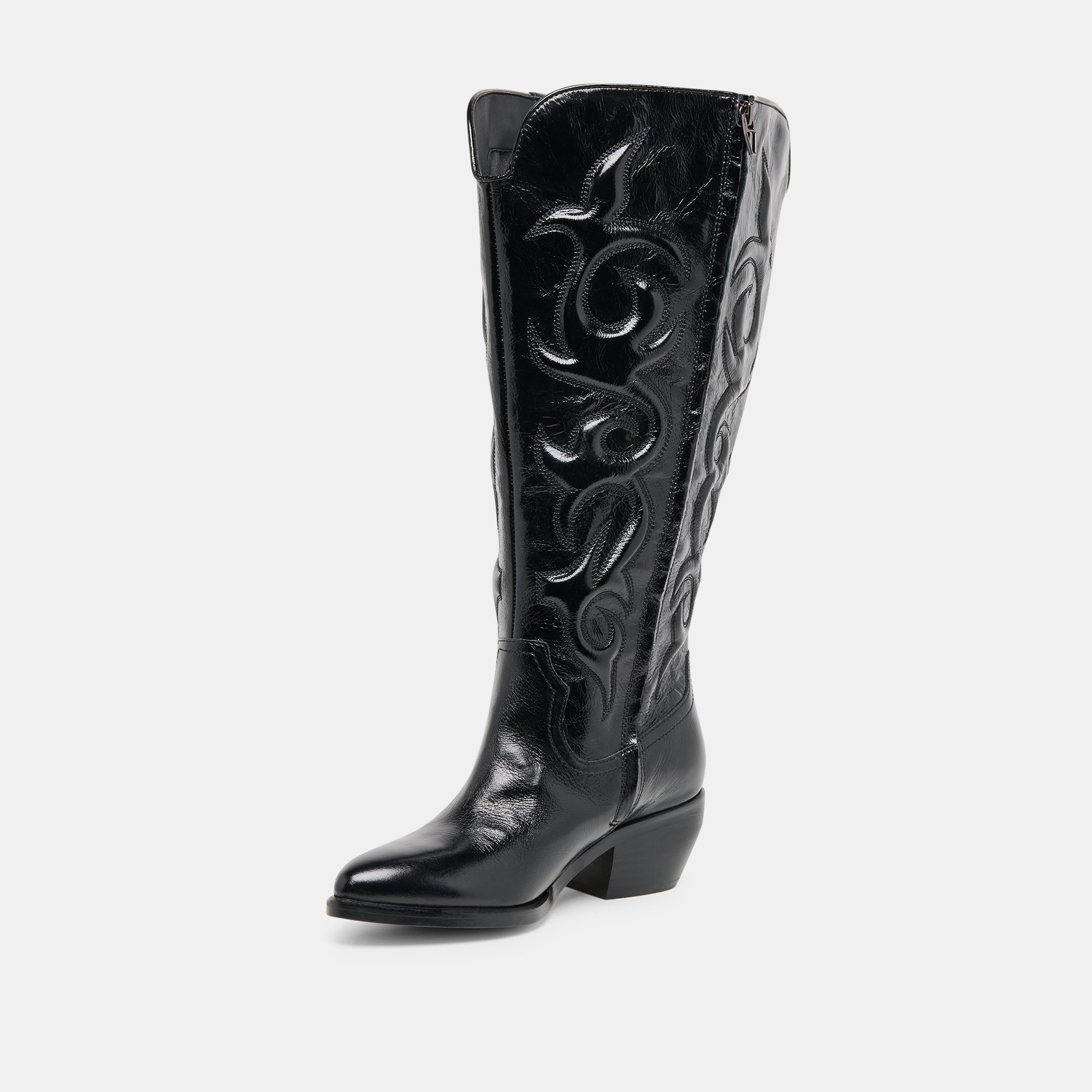 Dolce Vita SHOES | Mirla Black Leather Extra Wide Calf Boots