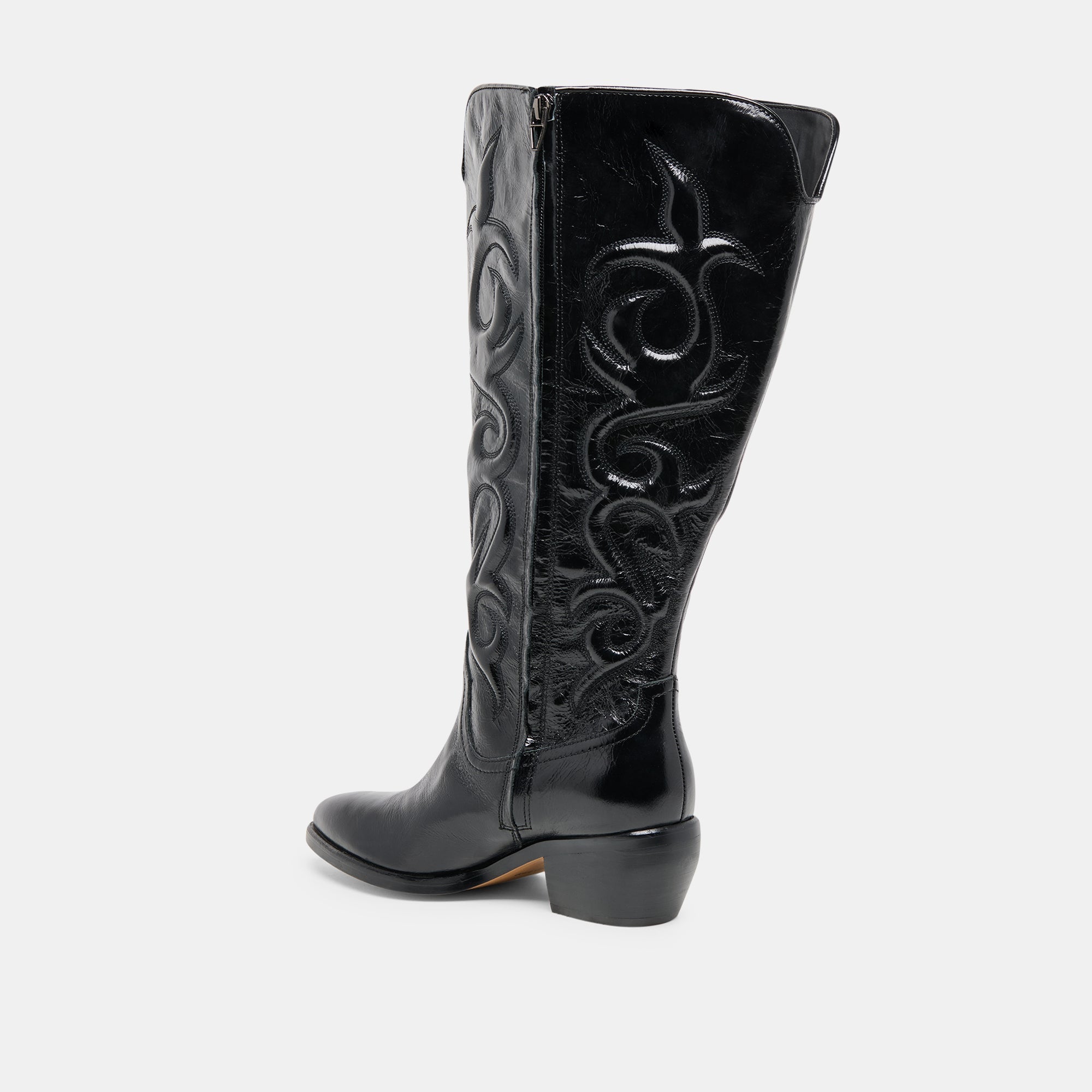 Dolce Vita SHOES | Mirla Black Leather Extra Wide Calf Boots