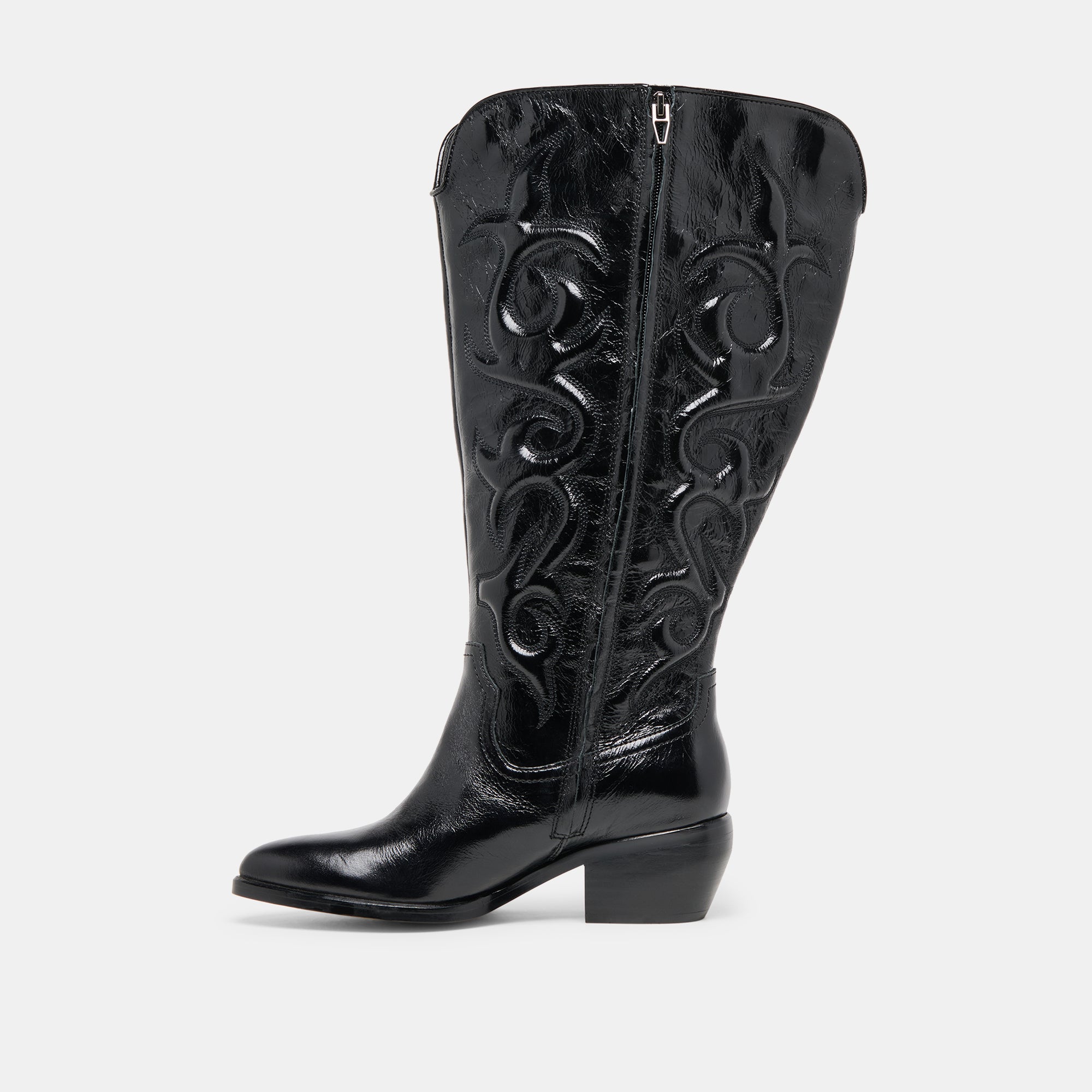 Dolce Vita SHOES | Mirla Black Leather Extra Wide Calf Boots