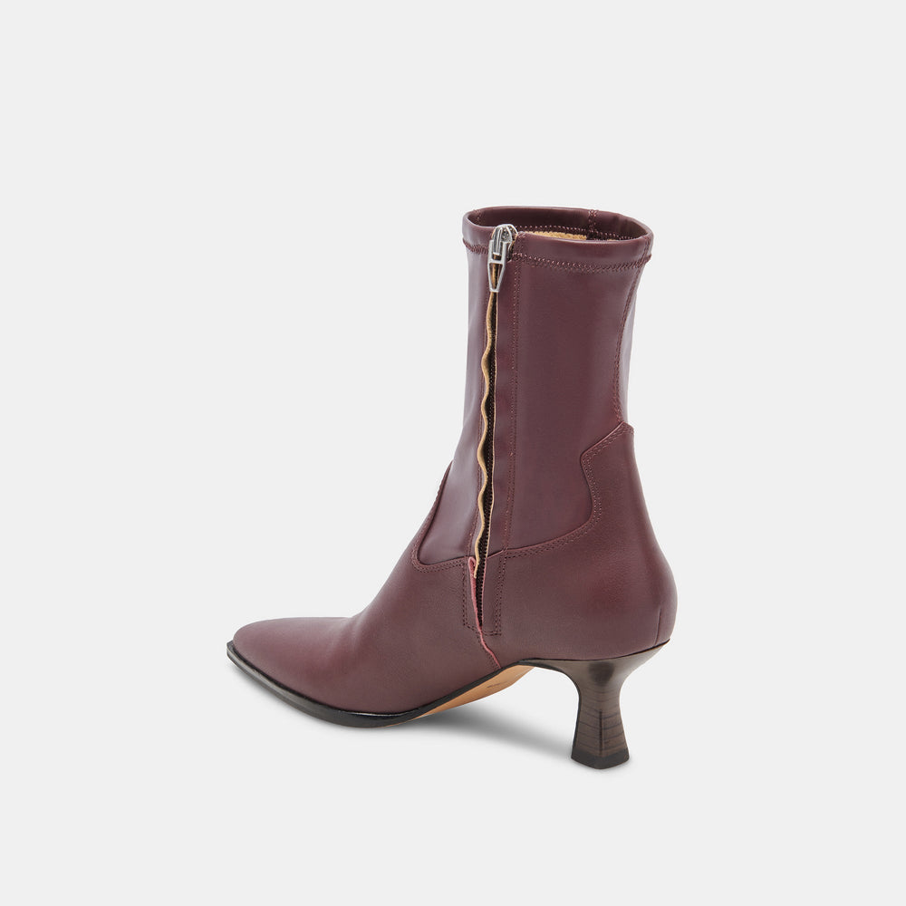 Dolce Vita SHOES | Arya Wine Leather Boots | Rich Leather Wine Boots with Skinny Heel
 – Dolce Vita