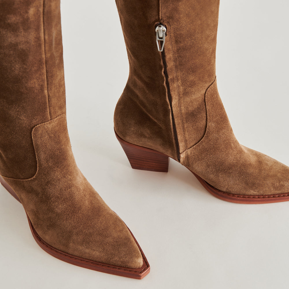 Dolce Vita SHOES | Raj Boots in Brown Suede | Women's Brown Suede Knee-High Boots
 – Dolce Vita