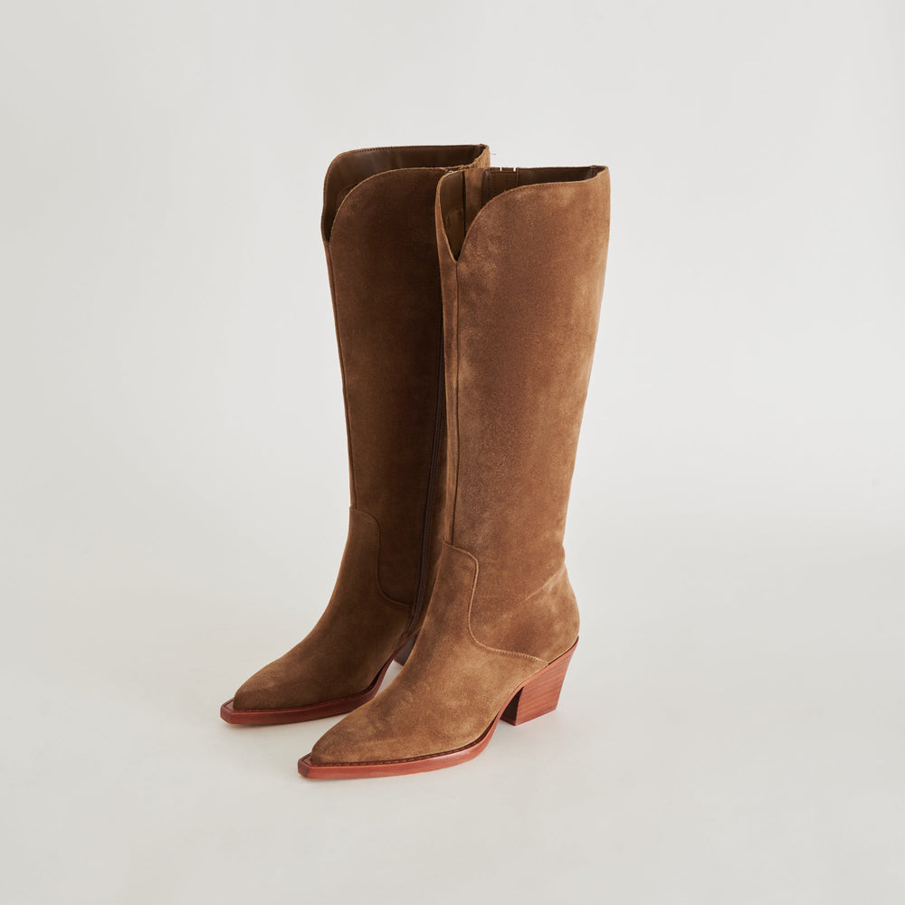 Dolce Vita SHOES | Raj Boots in Brown Suede | Women's Brown Suede Knee-High Boots
 – Dolce Vita