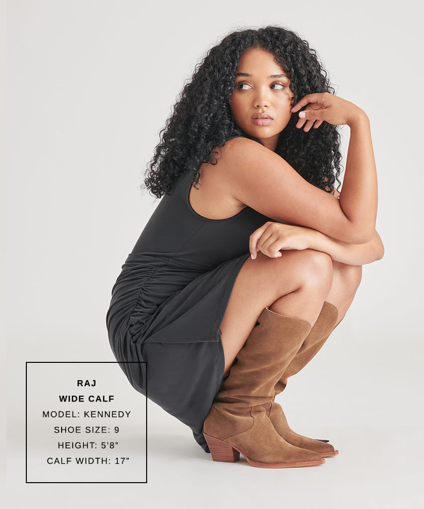 Dolce Vita SHOES | RAJ Wide Calf Boots Brown Suede | Women's Brown Suede Knee-High Boots
 – Dolce Vita