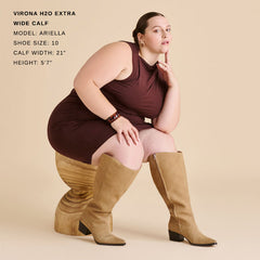 Dolce Vita SHOES | Virona H2O Waterproof Dk Taupe Suede Extra Wide Calf Boots