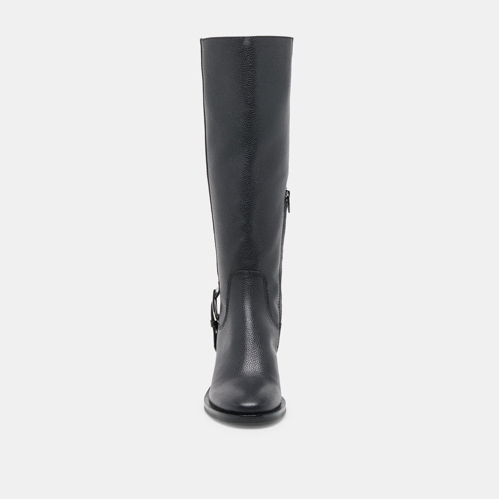 Dolce Vita SHOES | Kilian H2O Waterproof Black Leather Wide Calf Boots