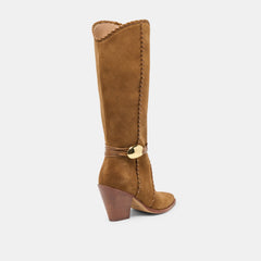 Dolce Vita SHOES | Jody Lt Brown Suede Wide Calf Boots