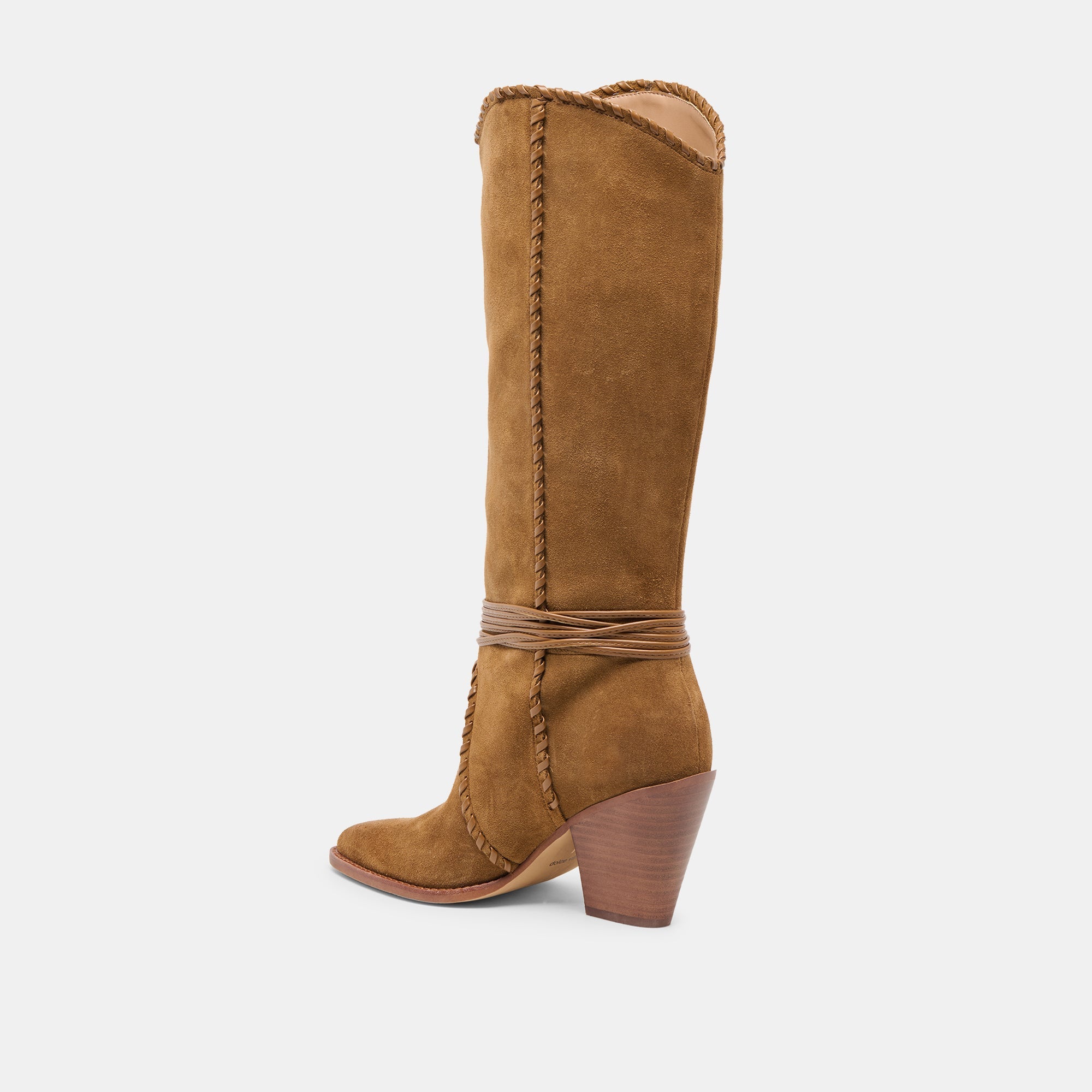 Dolce Vita SHOES | Jody Lt Brown Suede Wide Calf Boots