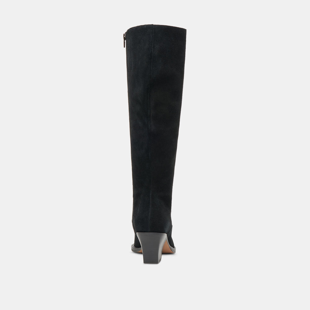 Dolce Vita SHOES | Raj Extra Wide Calf Onyx Suede Boots | Suede Wide Calf Boots
 – Dolce Vita