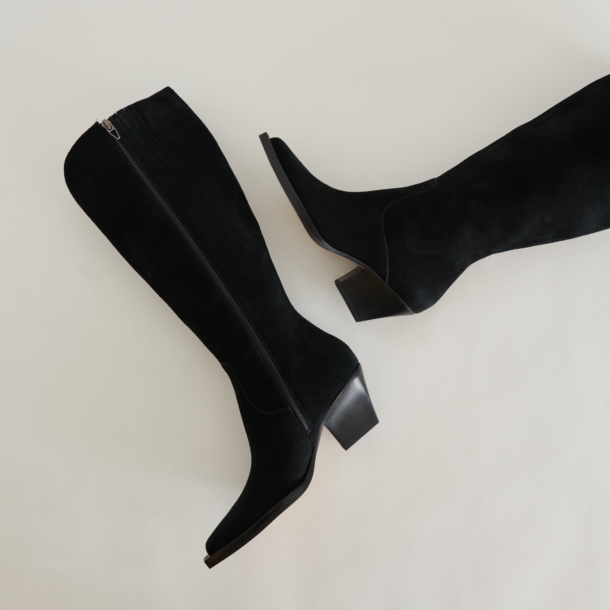 Dolce Vita SHOES | Raj Extra Wide Calf Onyx Suede Boots | Suede Wide Calf Boots
 – Dolce Vita