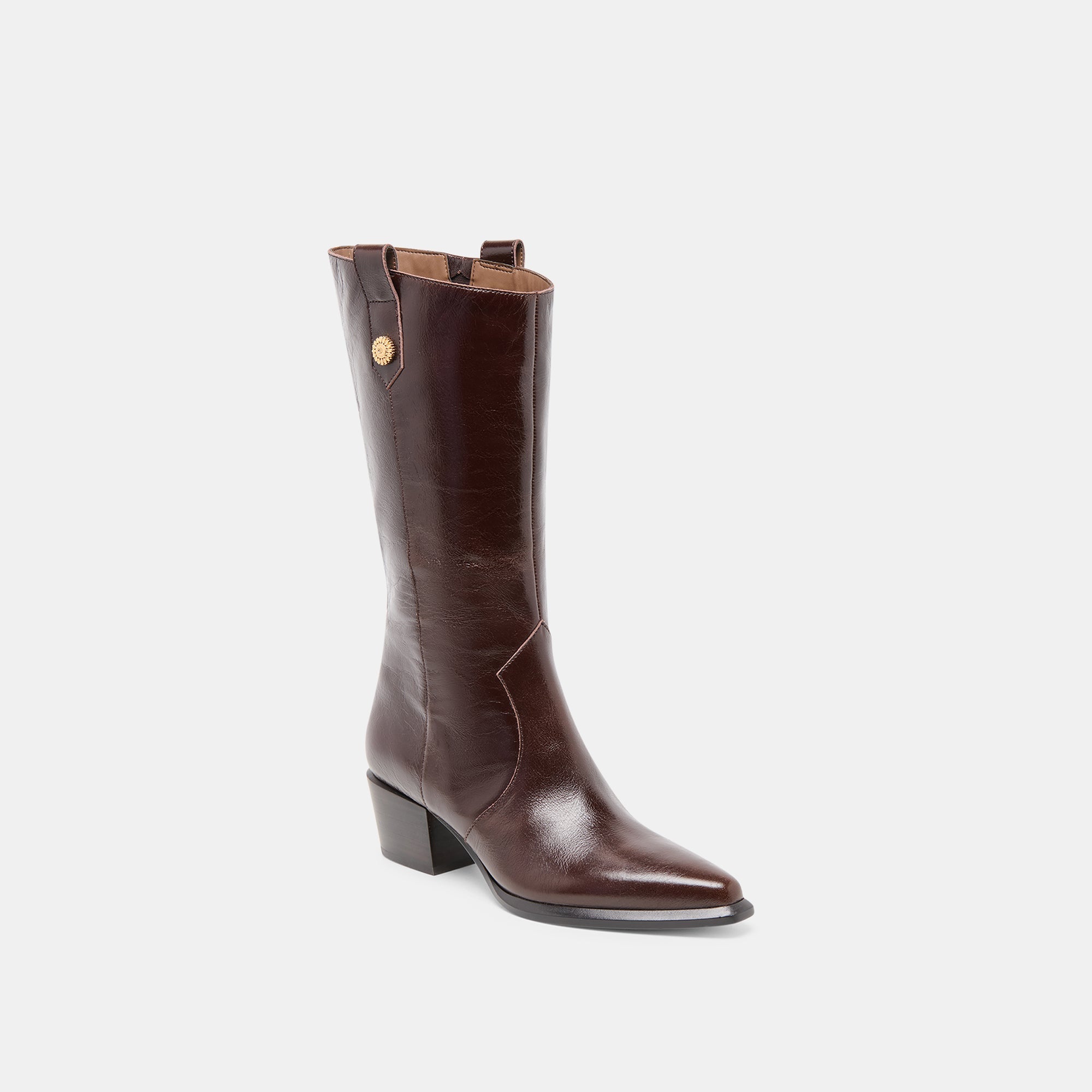 Dolce Vita SHOES | Vern Chocolate Leather Wide Calf Boots