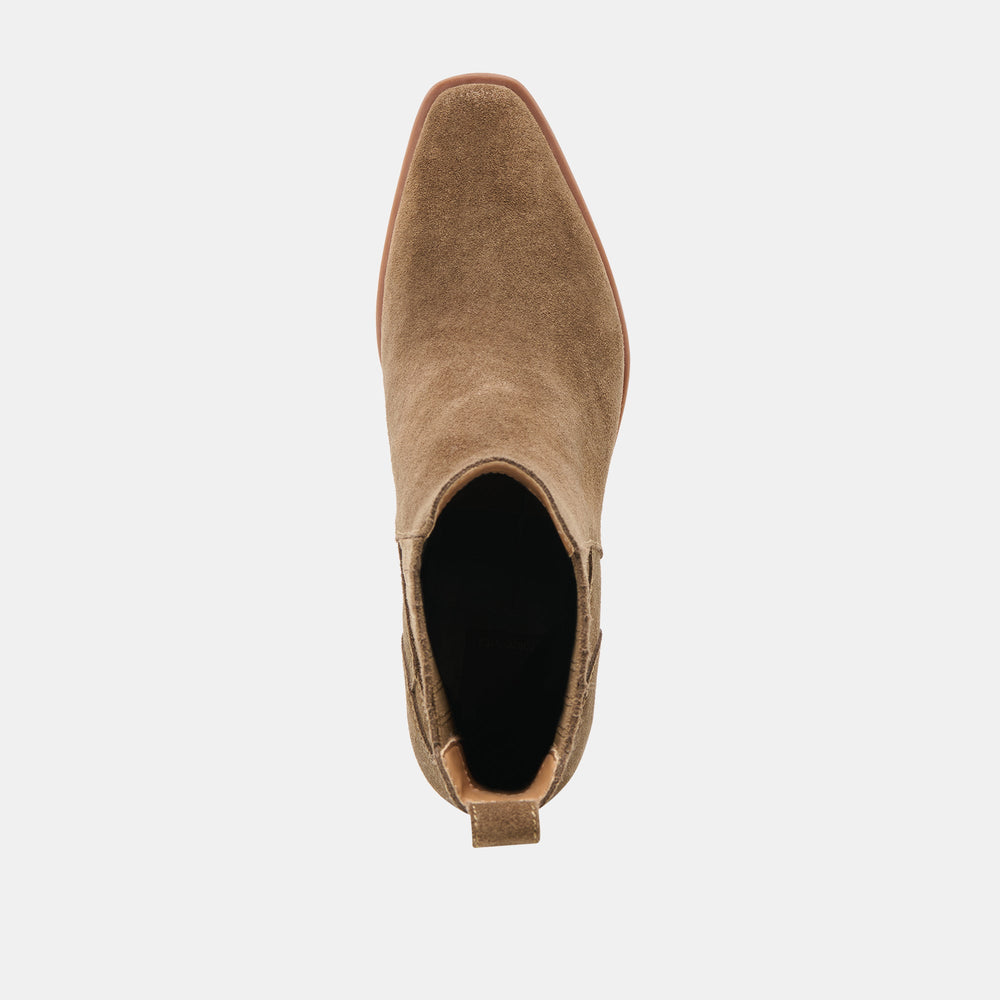 Dolce Vita SHOES | Faint H2O Waterproof Olive Suede Booties