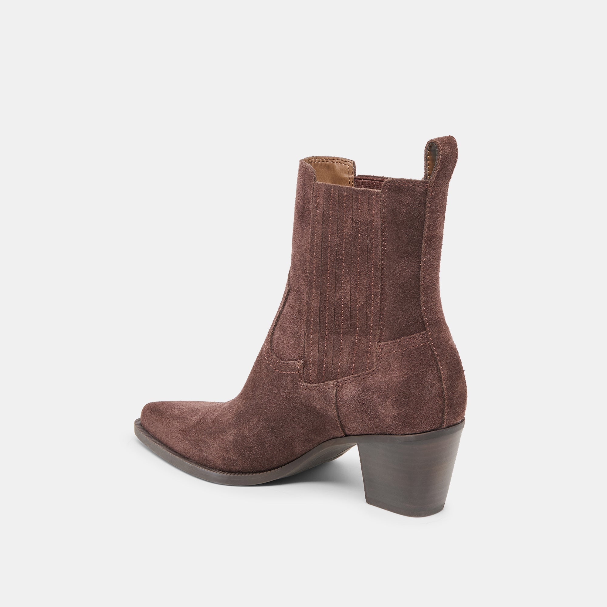 Dolce Vita SHOES | Slim Mahogany Suede Booties