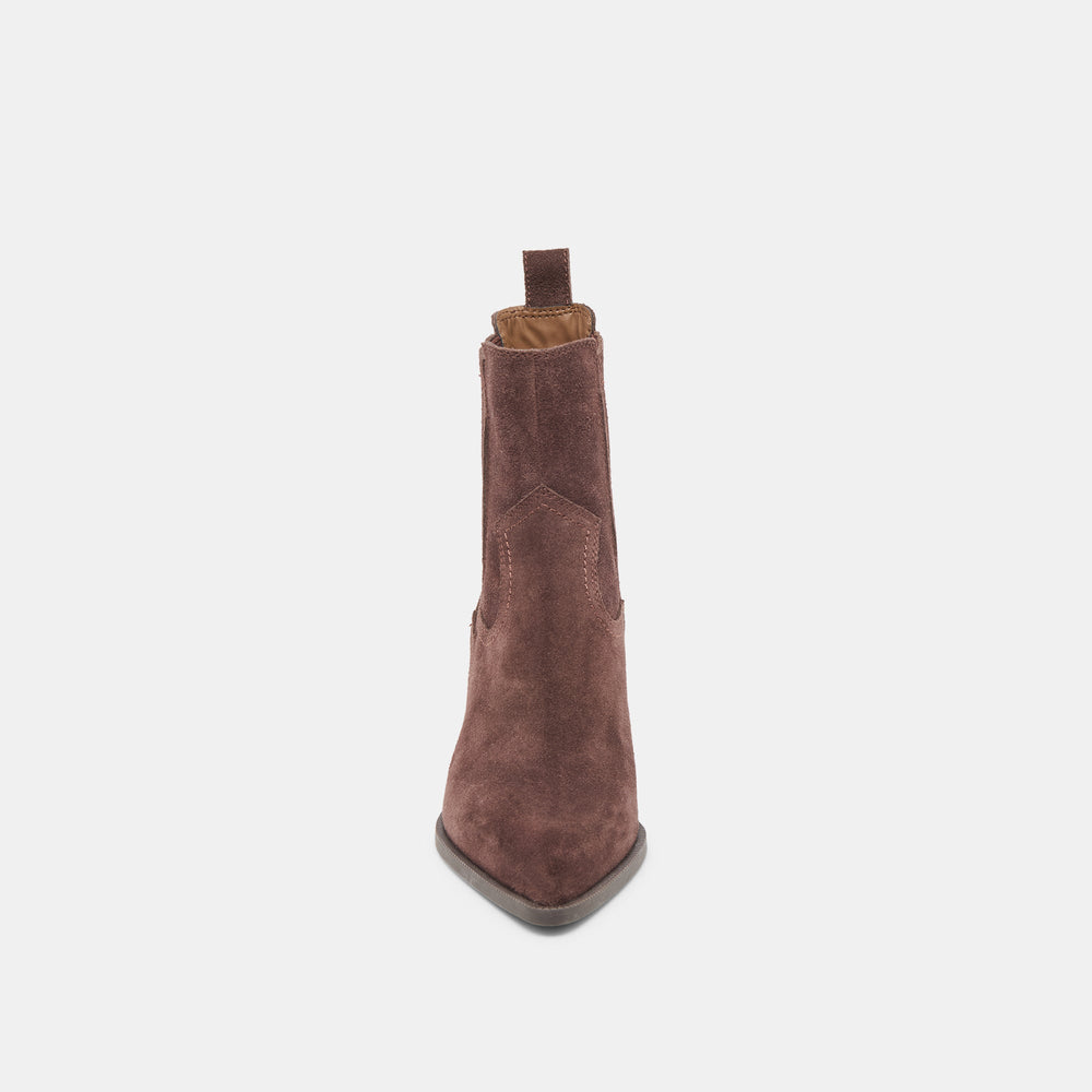 Dolce Vita SHOES | Slim Mahogany Suede Booties