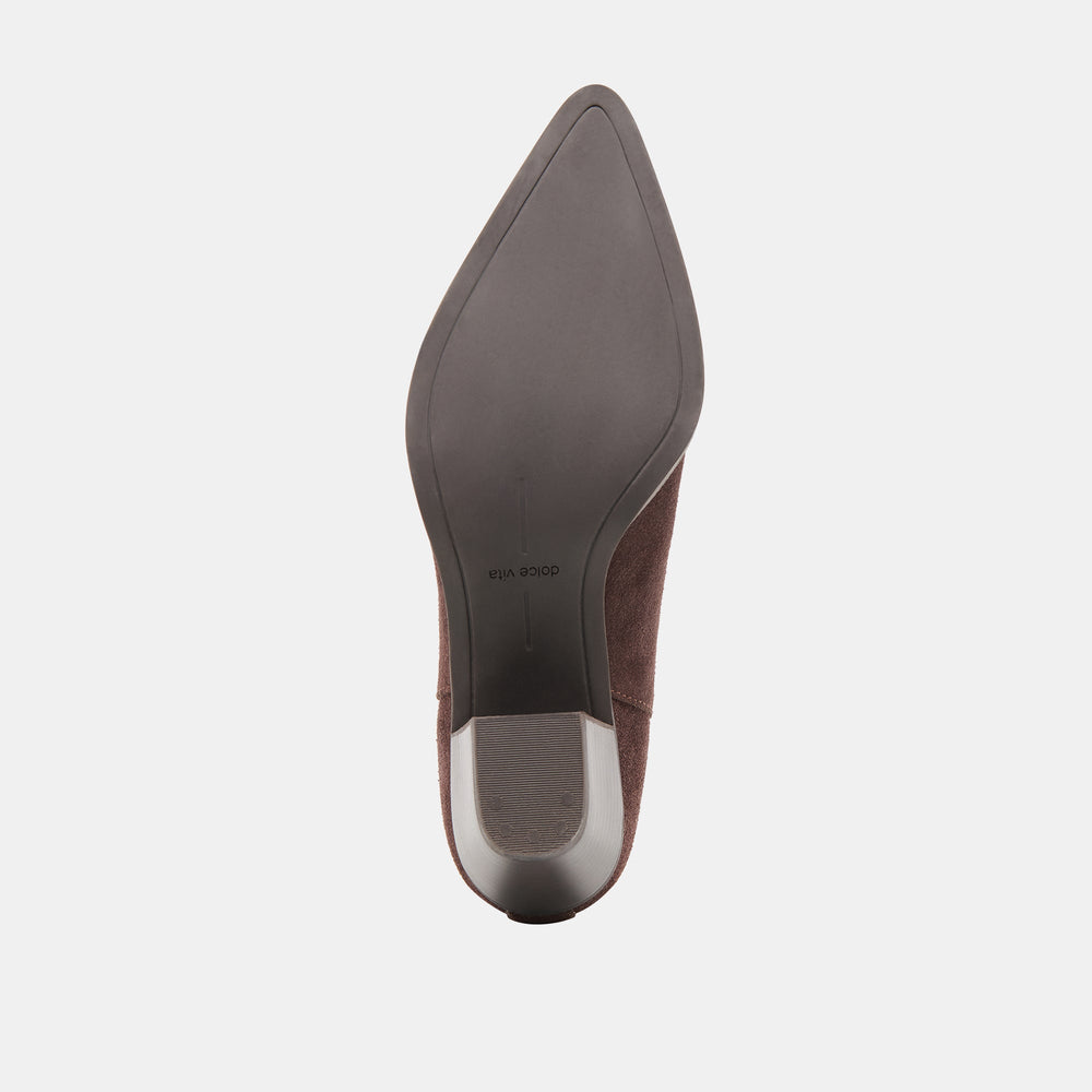 Dolce Vita SHOES | Slim Mahogany Suede Booties