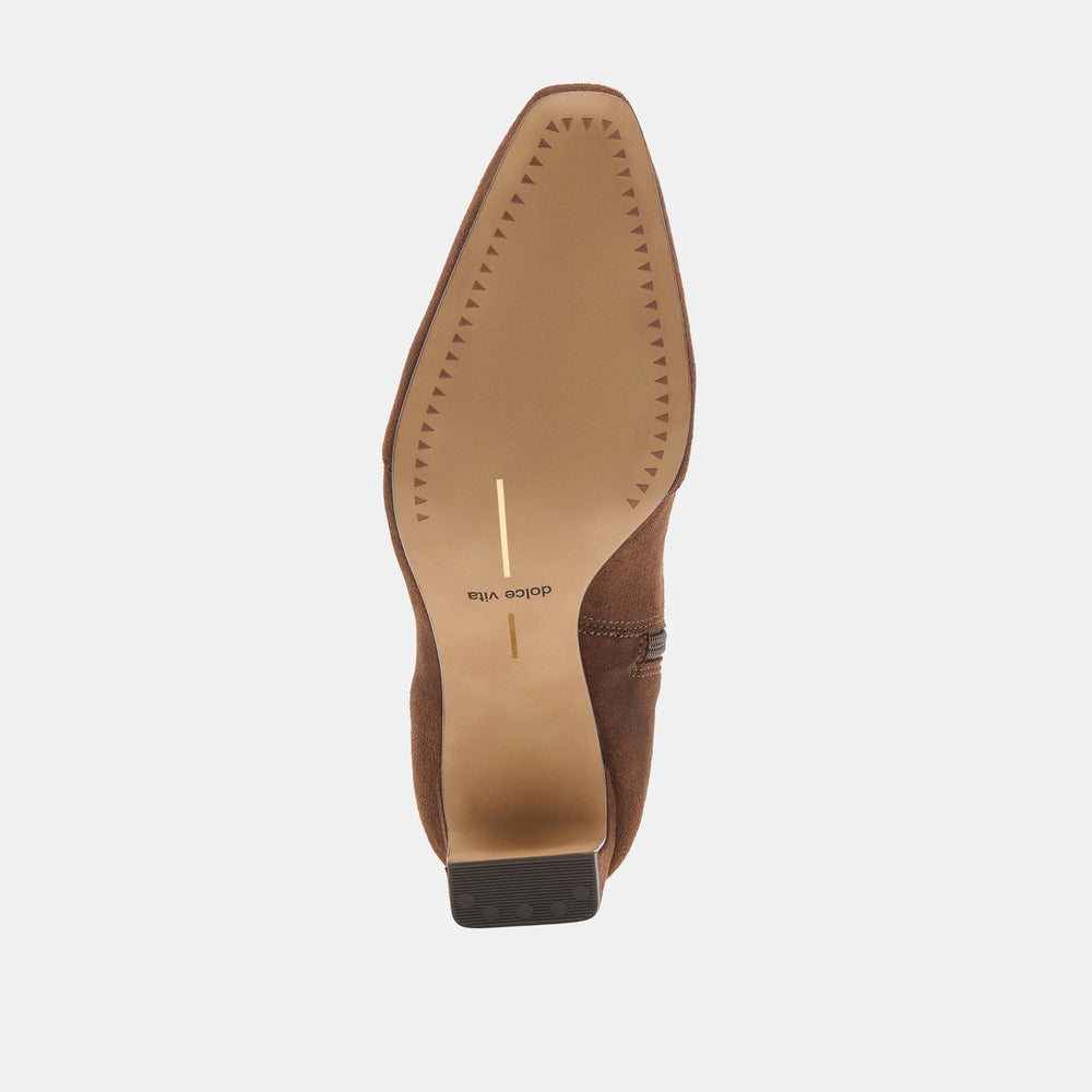 Dolce Vita SHOES | Anika Wide Dk Brown Stella Suede Boots