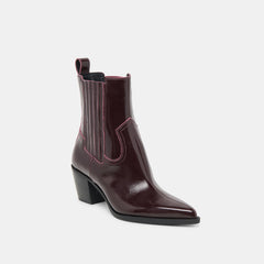 Dolce Vita SHOES | Slim Mulberry Crinkle Patent Booties
