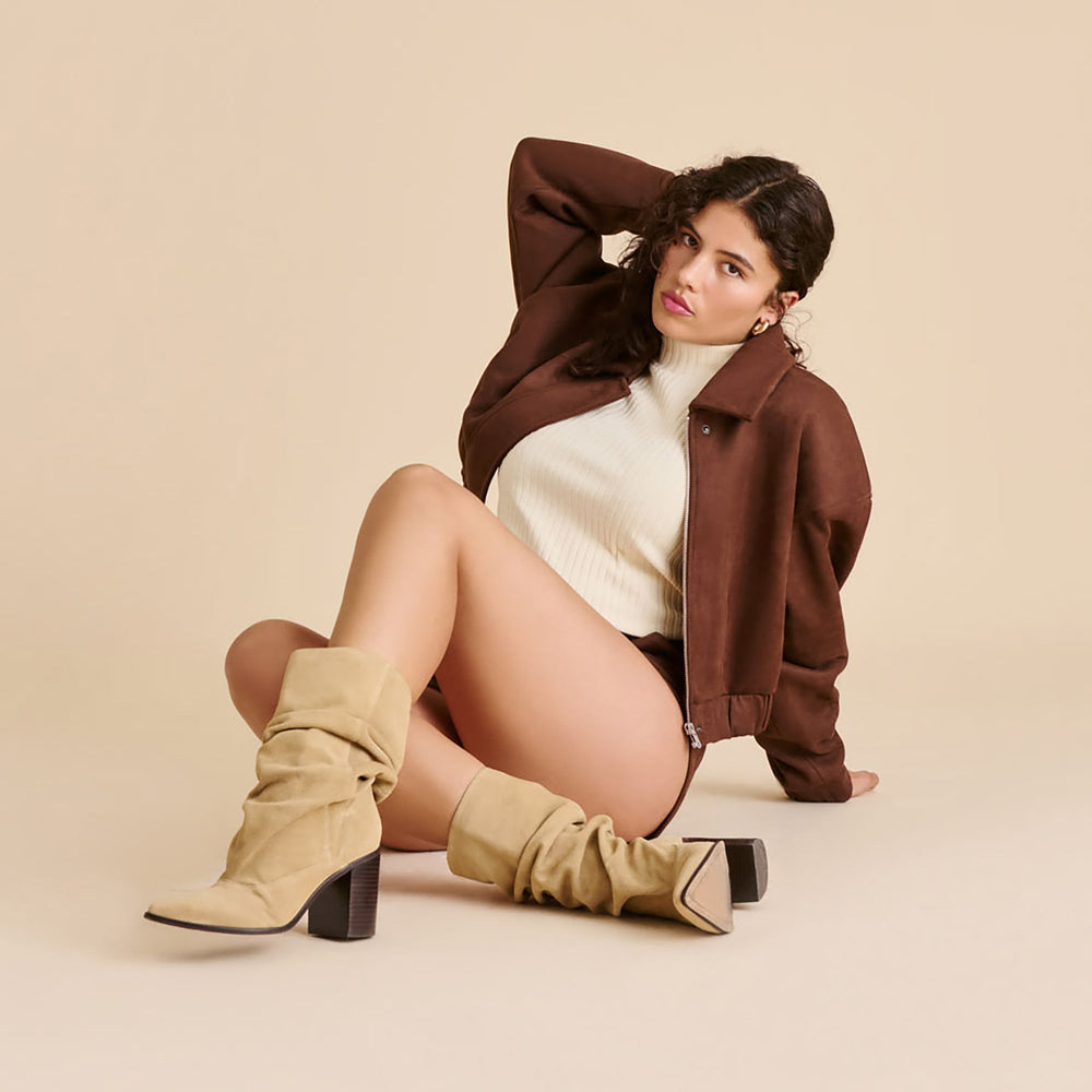 Dolce Vita SHOES | Talina Dk Taupe Suede Boots