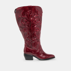 Dolce Vita SHOES | Mirla Oxblood Leather Extra Wide Calf Boots