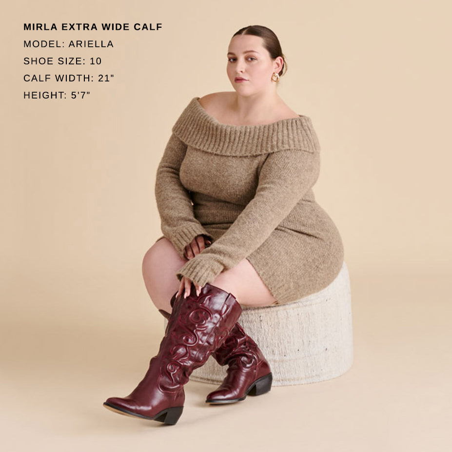 Dolce Vita SHOES | Mirla Oxblood Leather Extra Wide Calf Boots