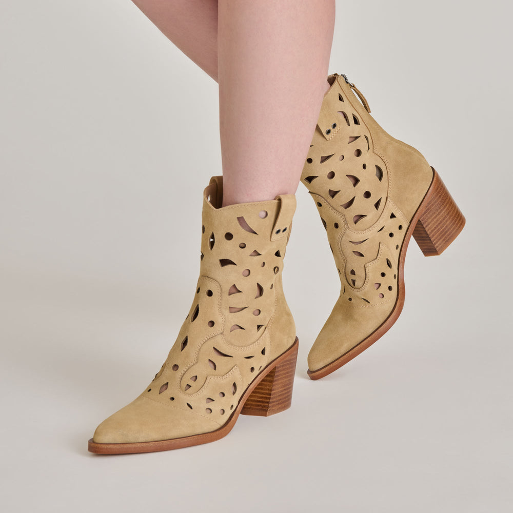 Dolce Vita SHOES | Zenobi Dk Taupe Suede Booties