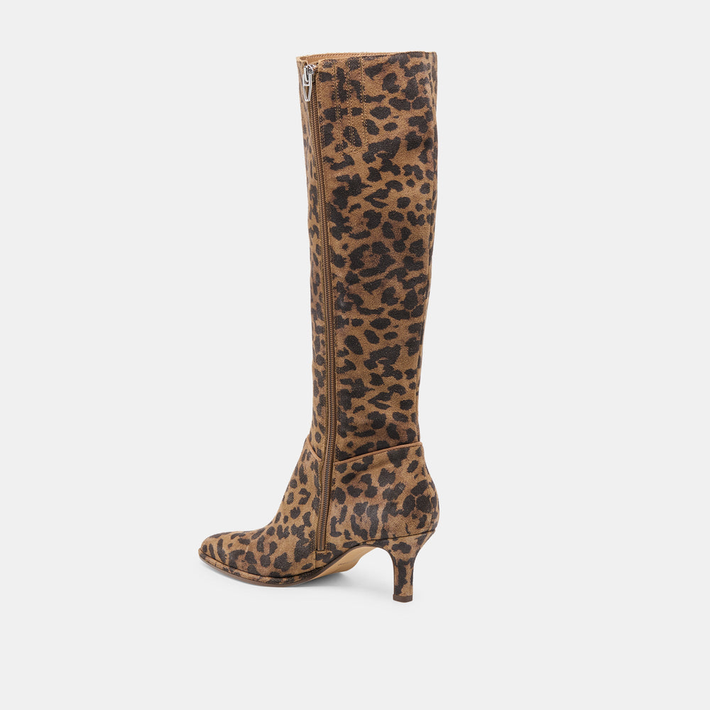 Dolce Vita SHOES | Aldy Brown Leopard Printed Suede Boots