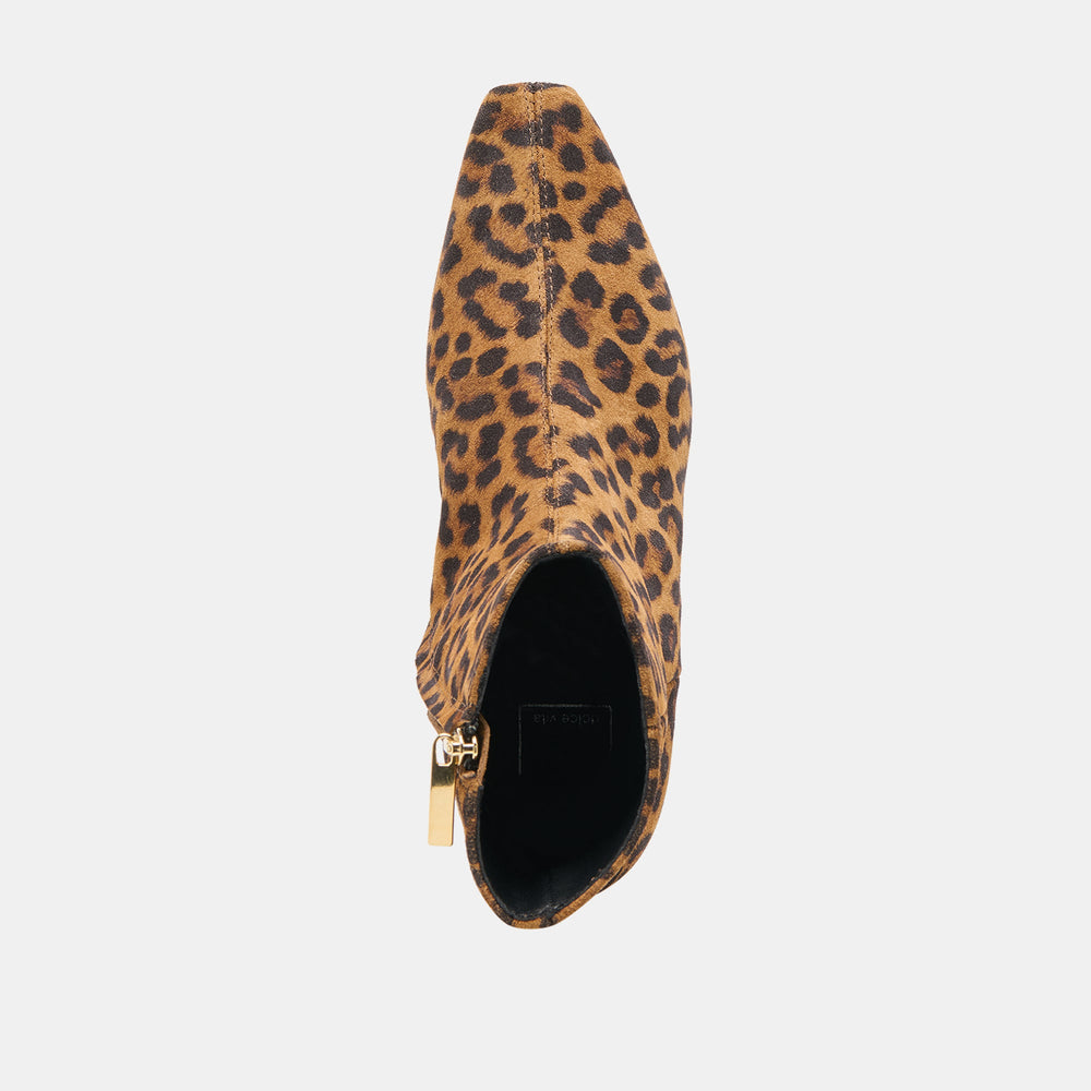 Dolce Vita SHOES | Joanie Leopard Printed Suede Booties