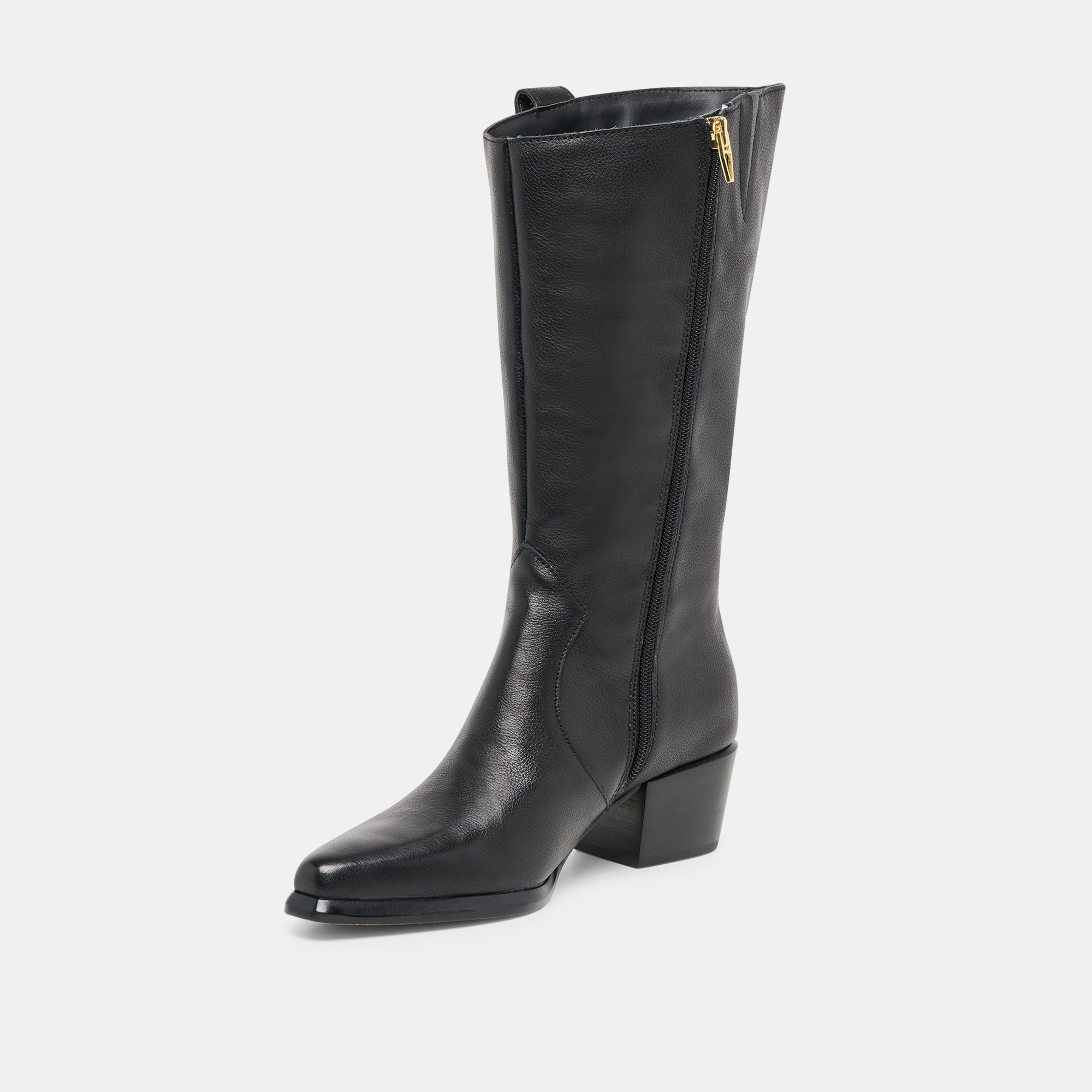 Dolce Vita SHOES | Vern Black Leather Wide Calf Boots