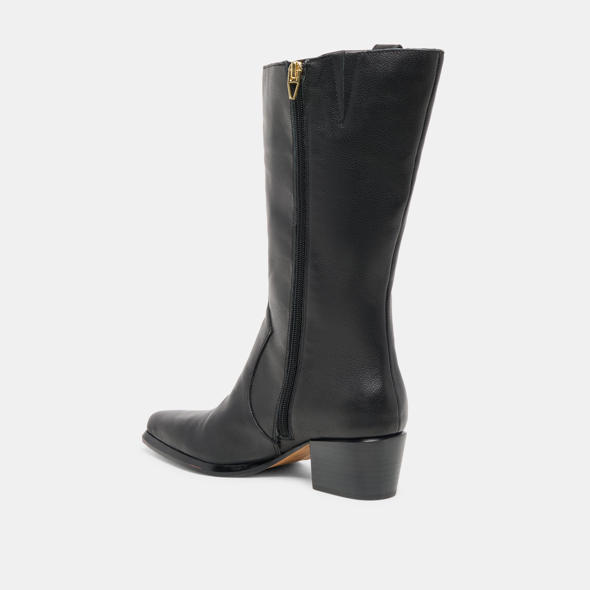 Dolce Vita SHOES | Vern Black Leather Wide Calf Boots