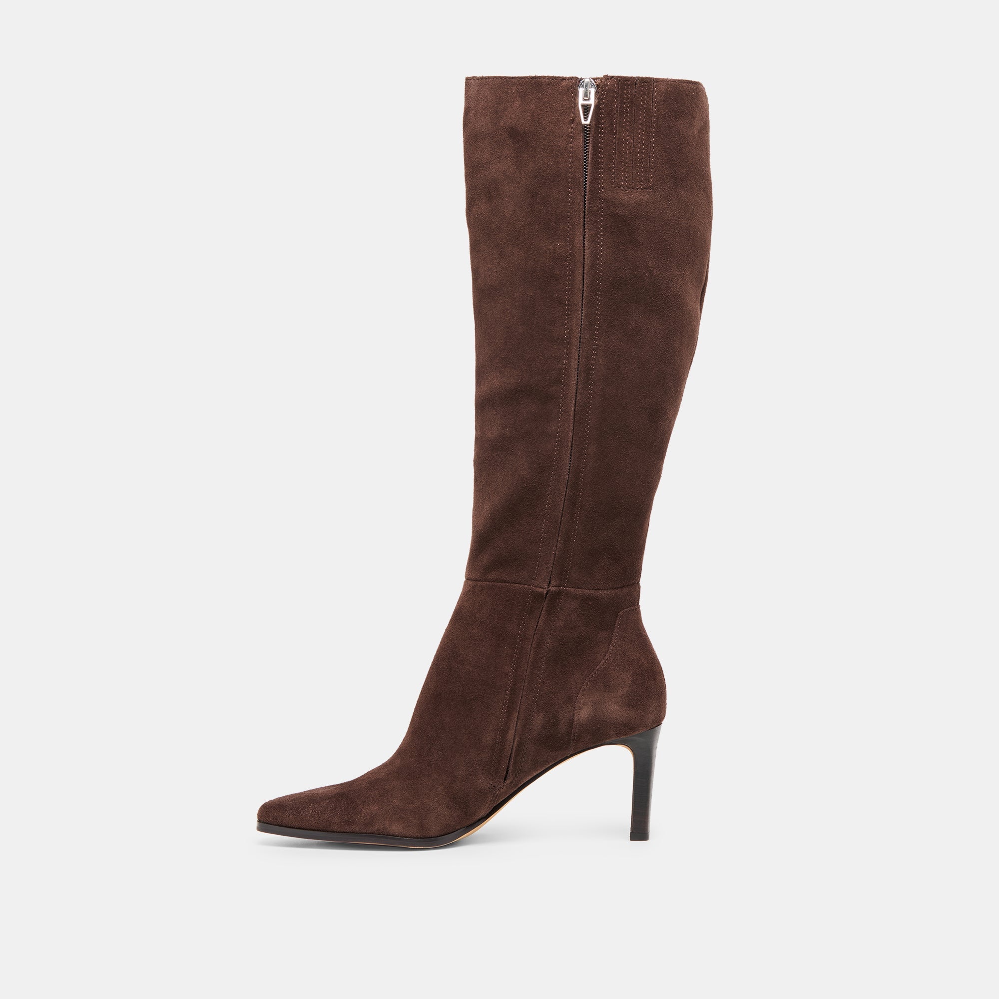Dolce Vita SHOES | Emmi Dk Brown Suede Wide Calf Boots