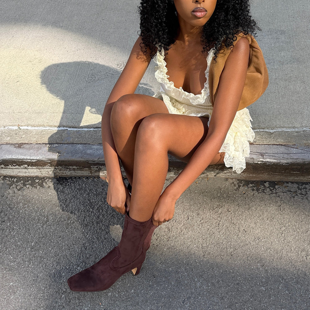 Dolce Vita SHOES | Roan Mahogany Stella Suede Boots
