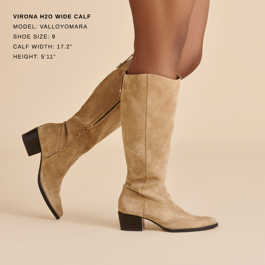 Dolce Vita SHOES | Virona H2O Waterproof Dk Taupe Suede Wide Calf Boots