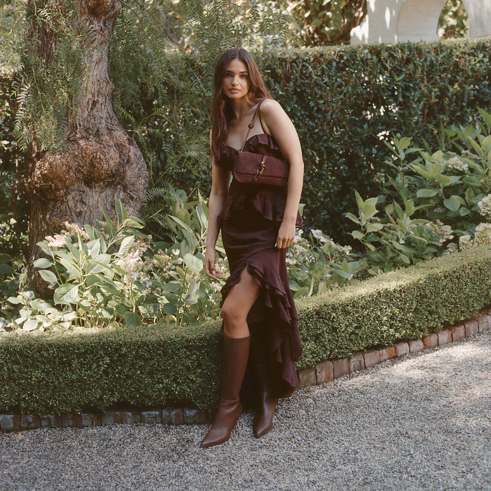Dolce Vita SHOES | Auggie Chocolate Leather Narrow Calf Boots