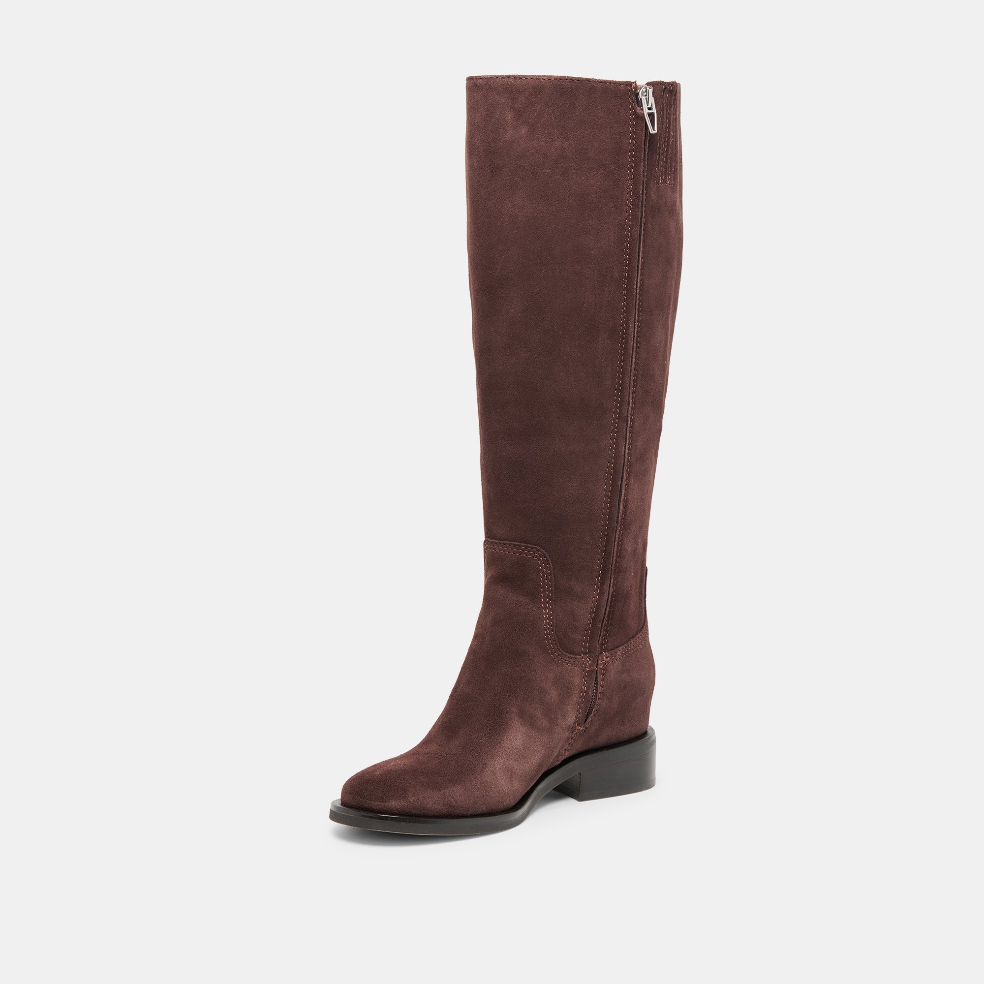 Dolce Vita SHOES | Kilian H2O Waterproof Mahogany Suede Wide Calf Boots