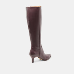 Dolce Vita SHOES | Aldy Mulberry Leather Wide Calf Boots