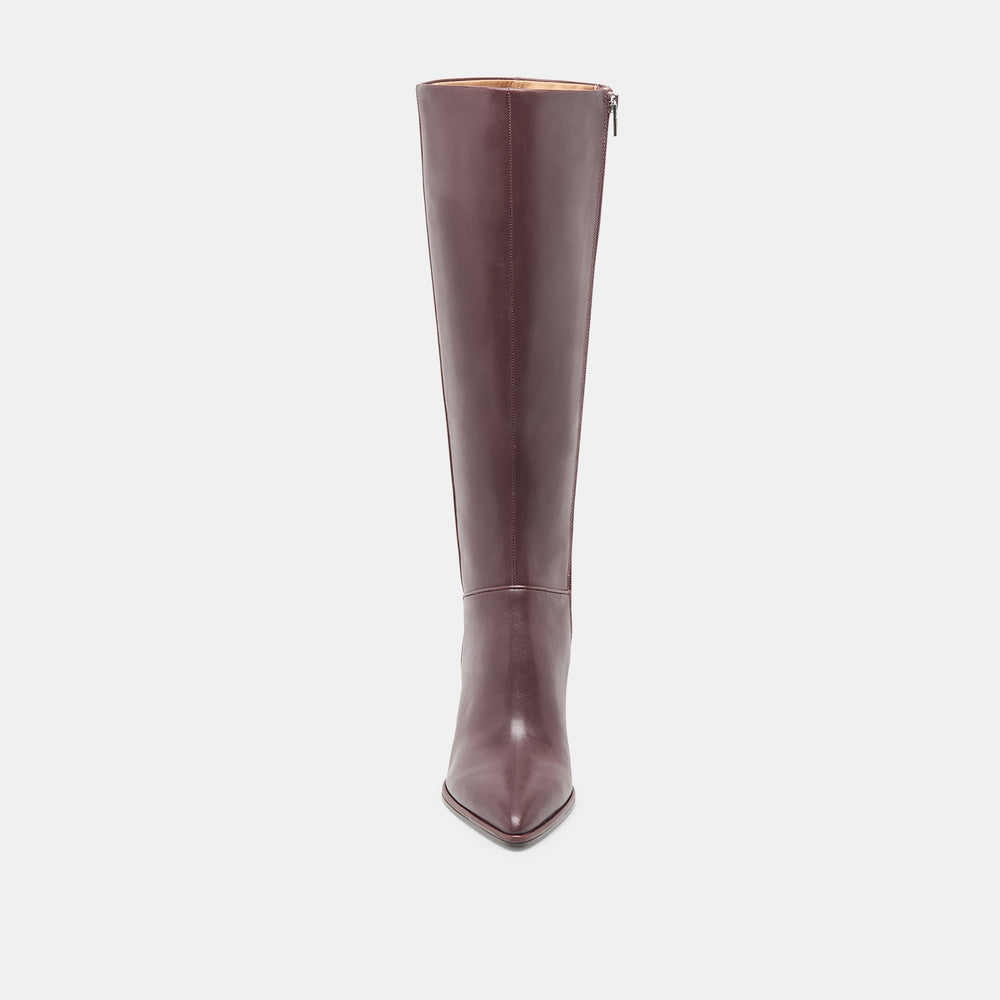 Dolce Vita SHOES | Aldy Mulberry Leather Wide Calf Boots