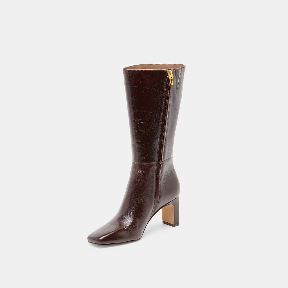 Dolce Vita SHOES | Riggs Wide Calf Chocolate Leather Boots