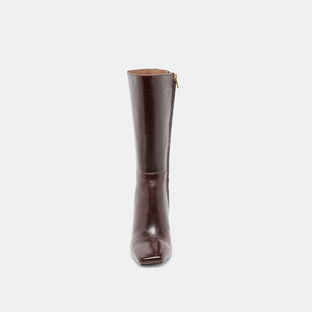 Dolce Vita SHOES | Riggs Wide Calf Chocolate Leather Boots