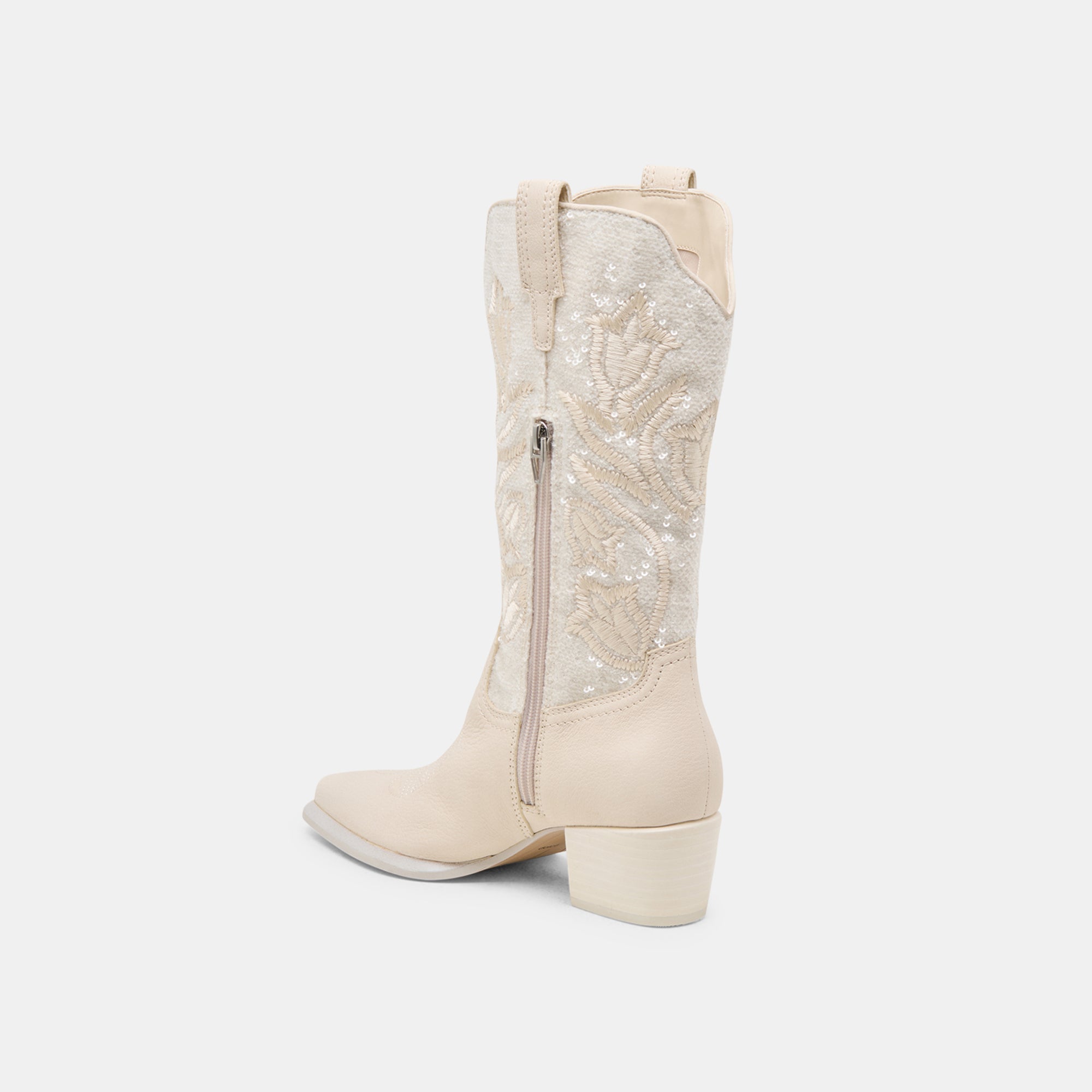 Dolce Vita SHOES | Vorah Pearl Creme Sequin Boots