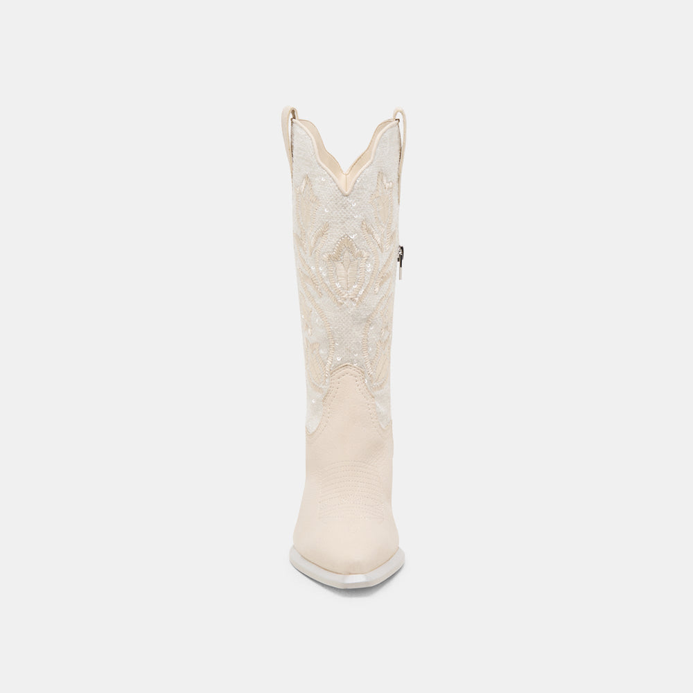 Dolce Vita SHOES | Vorah Pearl Creme Sequin Boots
