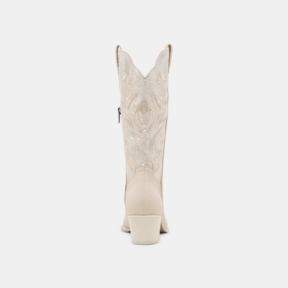 Dolce Vita SHOES | Vorah Pearl Creme Sequin Boots