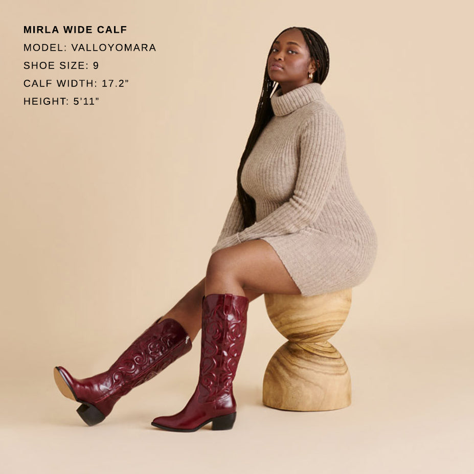 Dolce Vita SHOES | Mirla Oxblood Leather Wide Calf Boots