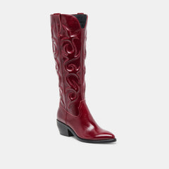 Dolce Vita SHOES | Mirla Oxblood Leather Wide Calf Boots