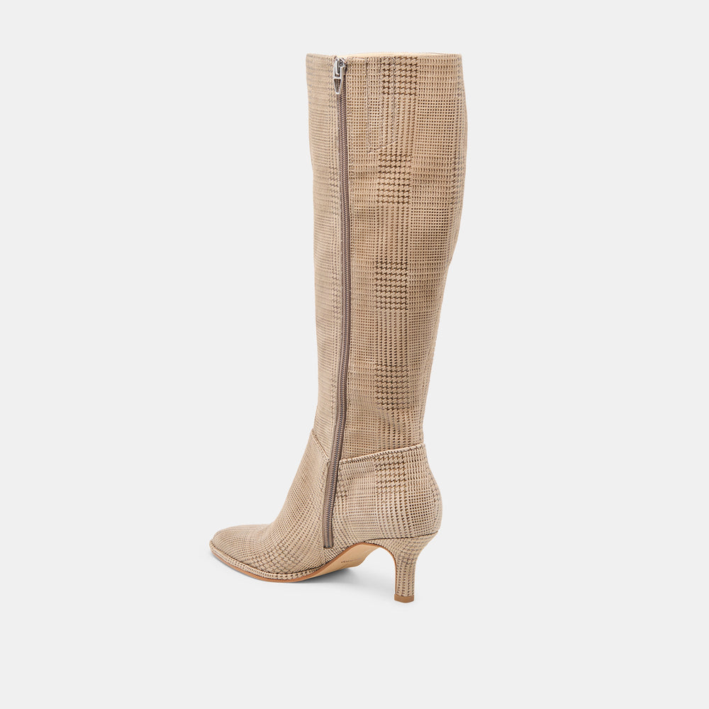 Dolce Vita SHOES | Aldy Herringbone Printed Suede Boots