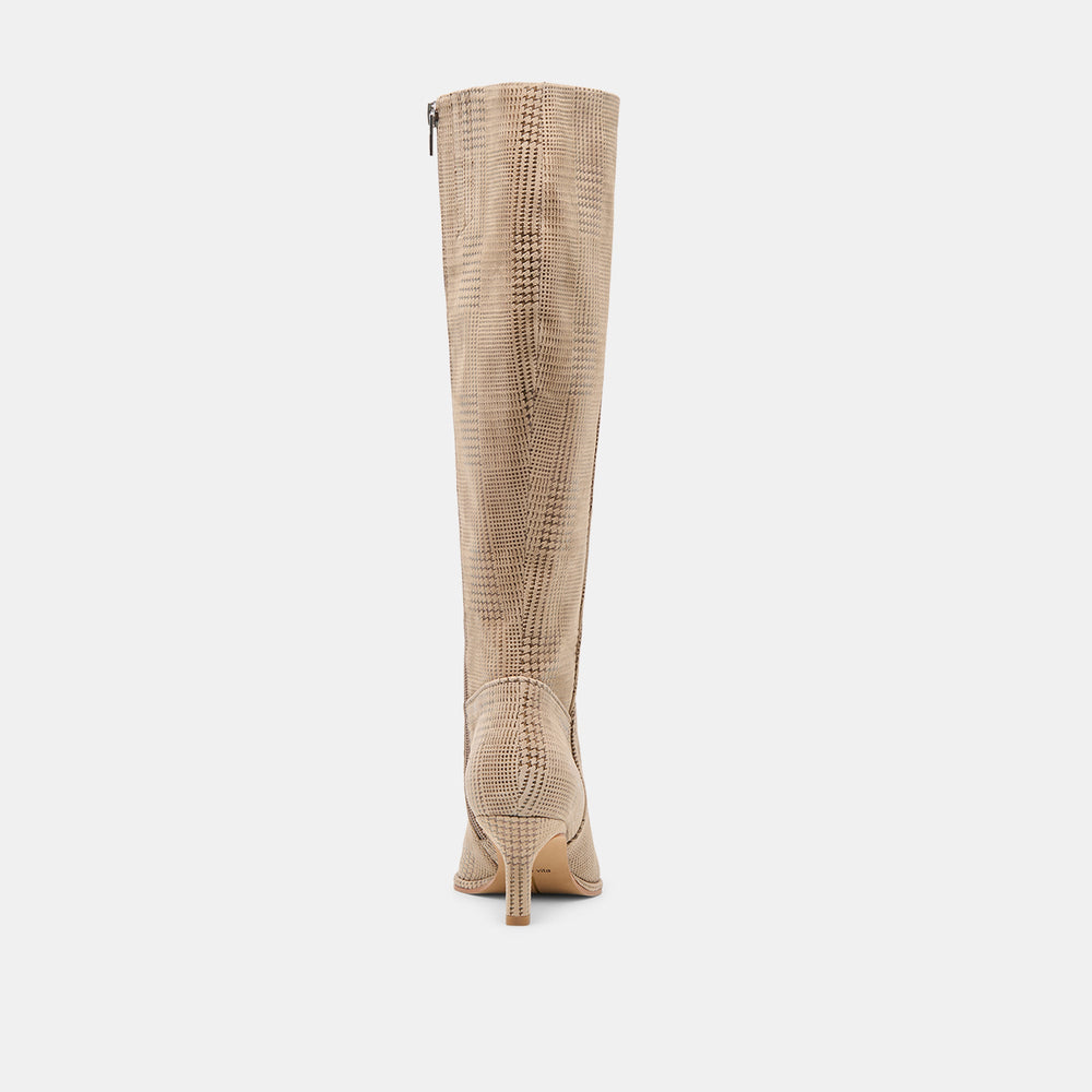 Dolce Vita SHOES | Aldy Herringbone Printed Suede Boots